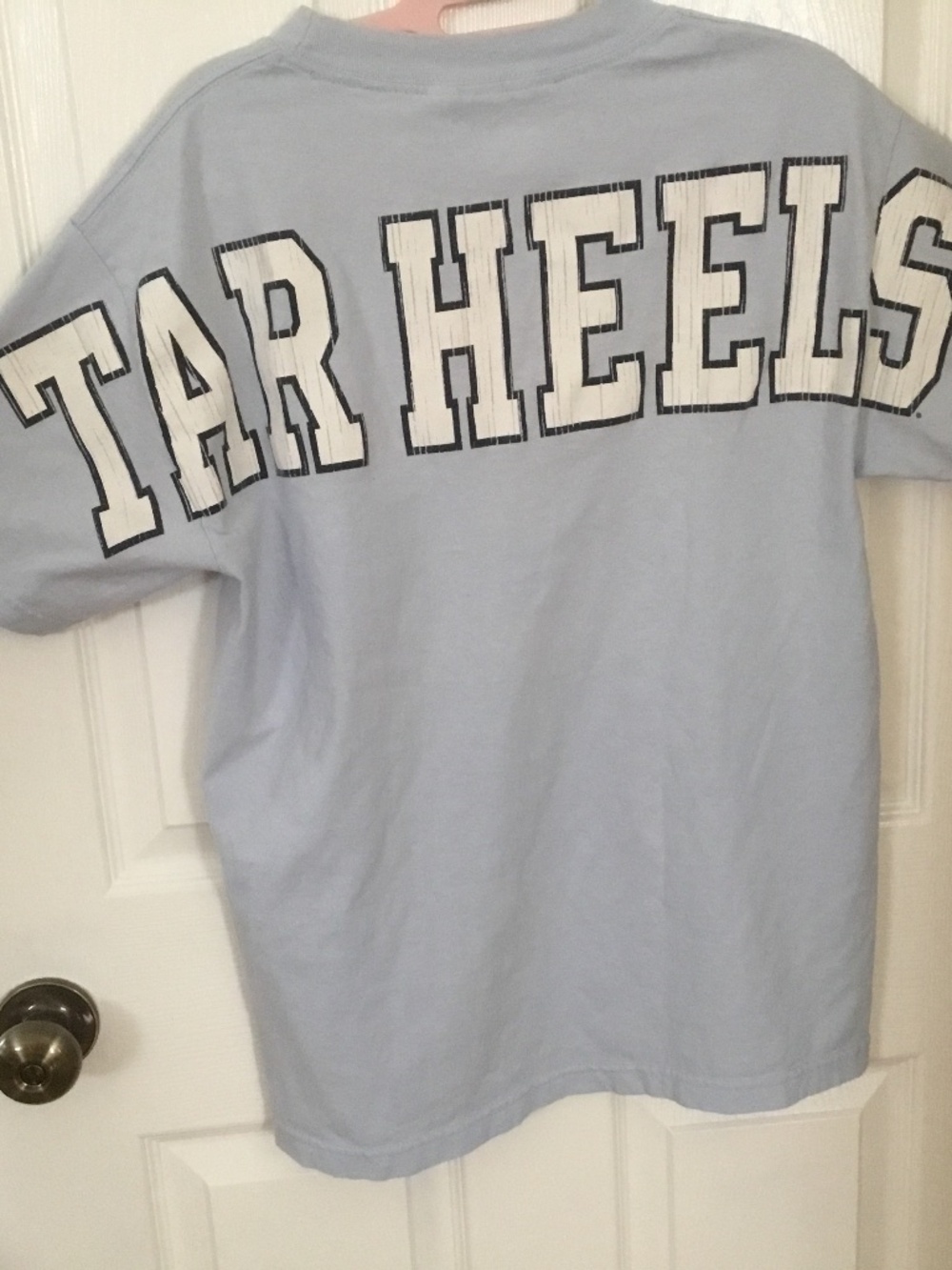 North Carolina TARHEELS (M) Intentional  Distressed Front (NC) & Back (Tarheels)